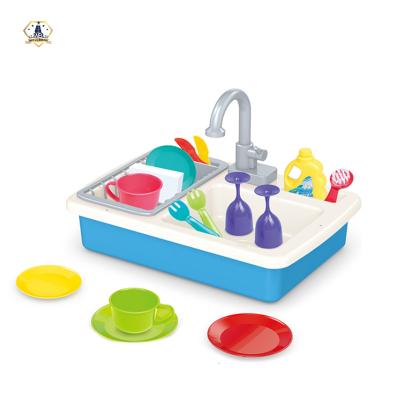 China DIY Pretend Play 2020 Lovely Scullery Wash Play Pretend Play Electric Kids Kitchen Set Toy Dishwasher For Kids for sale