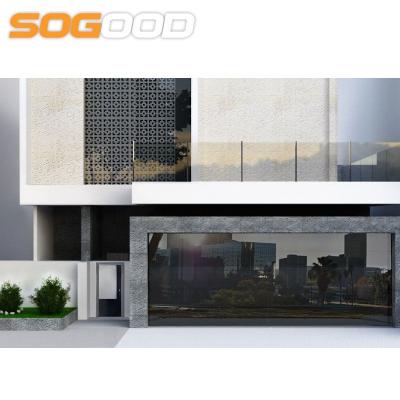 China Decoration liftup glass polycarbonate panel garage door mirror glass door for sale