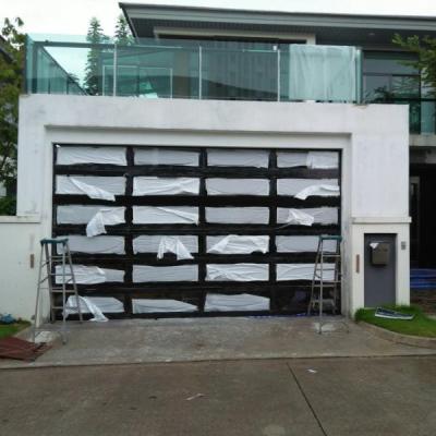 China modern australian type aluminum tempered glass garage door price for sale