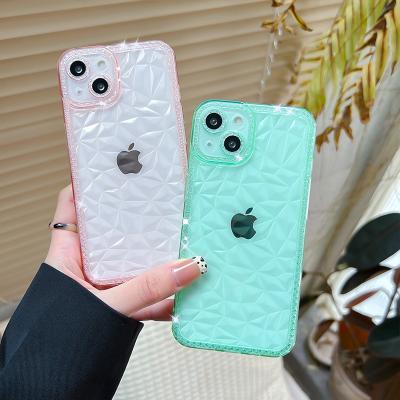 China Diamond Phone TPU Shockproof Case Fashion Street Mobile Back Cover For iPhone 13 13 Pro Max Clear Phone Case for sale