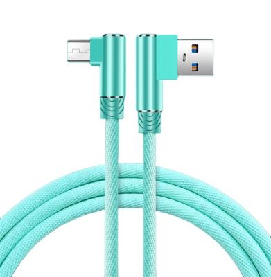 China Wholesale Mobile Phone Etc.electronic Product Maxwill 3FT 90 Degree USB Nylon Braided Cable for sale