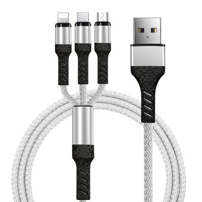 China High Quality Cloth Cloth MP3/MP4 Player 3 in 1 USB Fast Charging Cable for sale