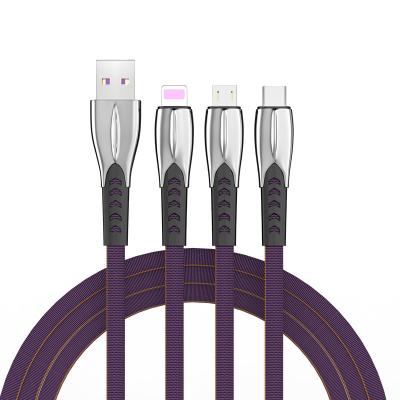 China High Quality Aluminum MP3/MP4 Player Case 3 In 1 USB Fast Charging Cable for sale