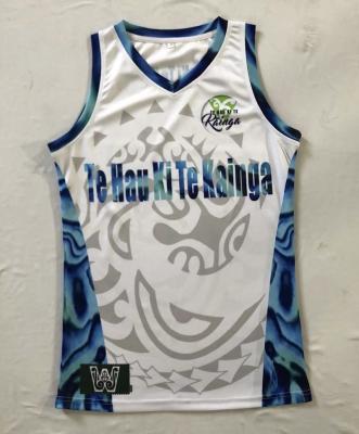 China Polynesia Samoa Fiji Tonga QUICK DRY Pacific Maori Tattoo Custom Sublimated Polyester Beach Rugby Team Training Singlet Cool Dry Tank Top for sale