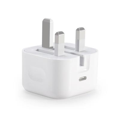 China UK Mobile Phone Socket 20W PD Charger Power Adapter Wall Charging TYPE-C Port For iphone12 for sale