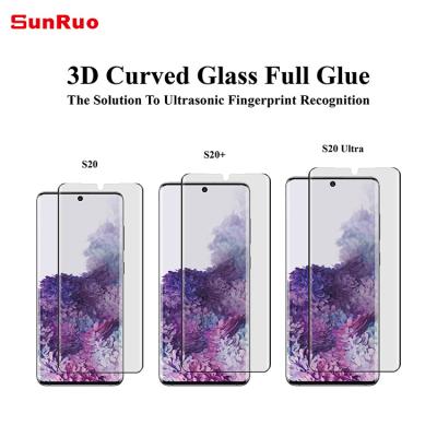 China 3D Mobile Phone Curved 9h Hardness Full Glue Tempered Glass Screen Protector For Samsung Galaxy S20 Series for sale