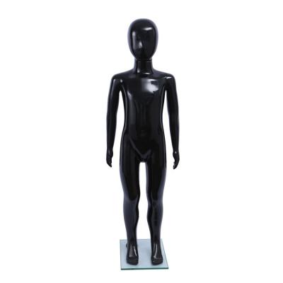 China Shiny Black Head Egg Mannequin Child New Product Size Child Plastic Mannequins More Face Small Mannequins for sale