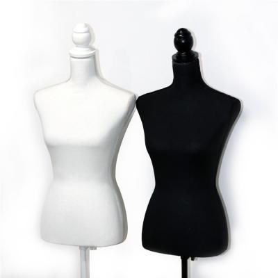 China With the latest wig design black upper body female mannequins and the best plastic female torso mini mannequin for sale