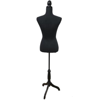 China With high quality black wig upper body mannequins and low price plastic female half body torso mannequins for sale