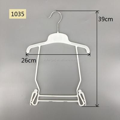 China Custom cheap display pocket key plastic hanger and thin recycled plastic hangers unassembled for sale