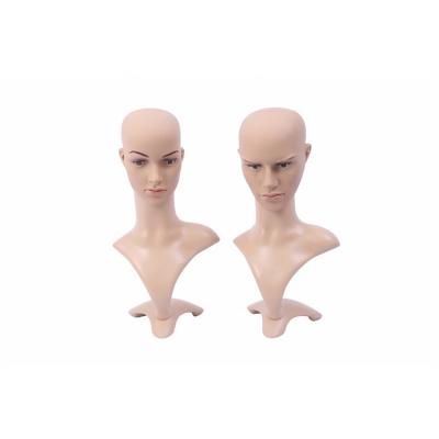 China Chrome Plating Wholesale Low Price Realistic Mannequin Head And Cheap Mannequin Head With Shoulders for sale