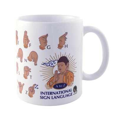 China New Mr. Sci Science Factory Buddha Handie Sign Language Pattern Science Mug For Science Gift HANDLE for sale