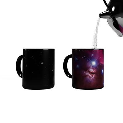 China New Mr. Sci Science Factory Nebula Pattern Heat Sensitive Mug Color Changing Scientific Mug For Science Gift HANDLE for sale