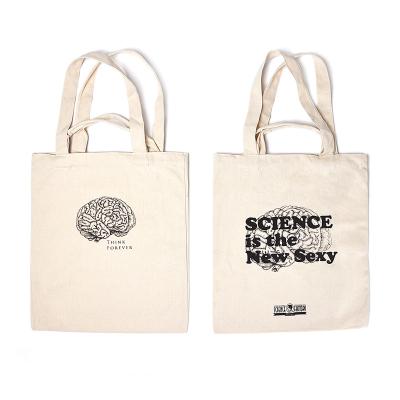 China New Casual Packing Mr. Sci Science Factory Specimen Canvas Tote Bag With Glass Jar For Brain Model Science Gift for sale