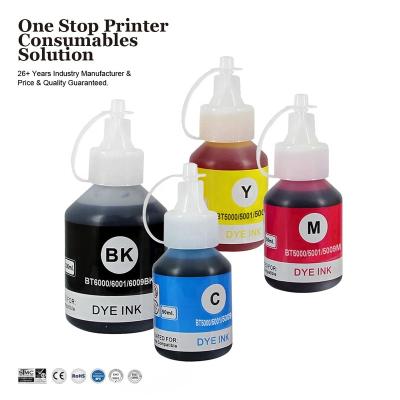 China Eco-friendly INK-POWER BTD60 BTD60BK BT5000 BT6000 BT5009 BT6000BK Compatible Bulk Bottle Refill Water Based Ink For Brother DCP-T300 Printer for sale