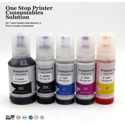 China INK-POWER 105 Refill Water Based Eco-friendly Premium Compatible Bulk Bottle Water Based Ink 106 Color For Epson ET-7700 ET-7750 Printer for sale