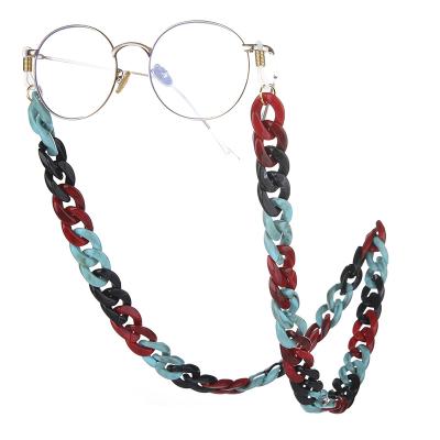 China Eco-Friendly Trendy Fashion Eyeglasses Chain Sunglasses Holder Designer Glasses Hanging Eyewear Stopper Strap Acrylic Necklace For Women for sale