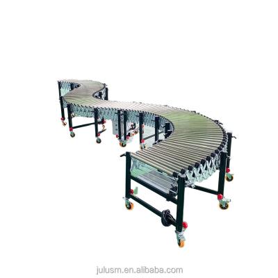 China Oil Resistant Chinese Manufacturer Customize Container Belt Telescopic Loader Telescopic Extendable Helpless Roller Conveyor for sale