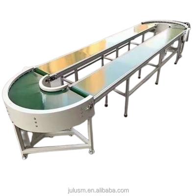 China Oil Resistant OEM Factory Price Custom High Quality Green PVC Revolving Belt Conveyor Flatbed Conveying for sale