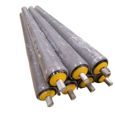 China Carbon Steel / Stainless Steel Conveyor Lines Conveying Rubber Coated Idling Roller for sale