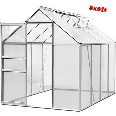 China Not Coated Frame Finishing 6ft X 8ft Large Garden Greenhouse for Outdoor Gardening for sale