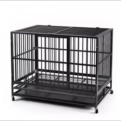 China Black 38 Inch Heavy Duty Pet Cage for Large and Medium-Sized Dogs Stylish Design for sale