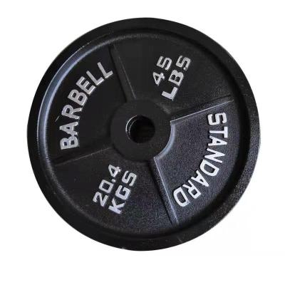 China Best Universal Good Quality Gym Fitness Competition Cast Iron Weight Plate Bodybuilding Barbell Weight Plates for sale