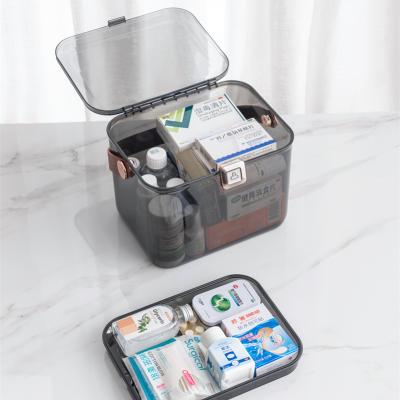 China New Design Sustainable Household Plastic Pinmoo Medicine Organizer Storage Box Home Lockable Storage Box for sale