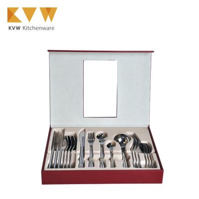 China 18pcs Amazon Success 2018 Stainless Steel Dinnerware Flatware Cutlery Set Viable for sale