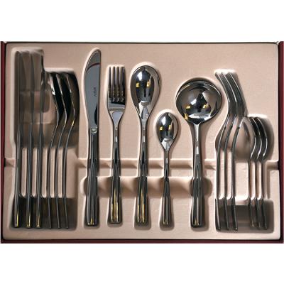 China Sustainable Gold Stainless Steel Cutlery Set in 18pcs for sale