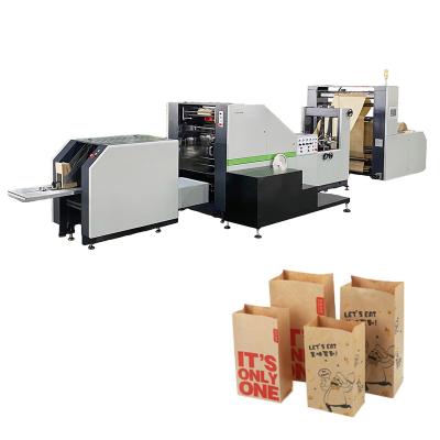 China Hotels New Style OEM/ODM Service Full Automatic Khaki Black Blue Grocery Bag Craft Square Bottom Paper Bag Making Machine for sale