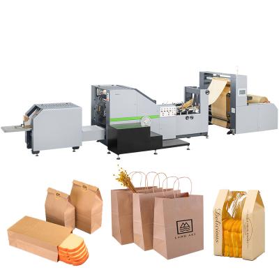 China Hotels ROKIN BRAND Kraft Brown Bread Bag Packaging Supplier High Quality Paper Semi Automatic Paper Bag Making Machine for sale