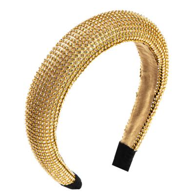 China Hot Selling Luxury Baroque Hair Band Amazon Fashionable Colorful Crystal Headband Hair Bands For Women for sale