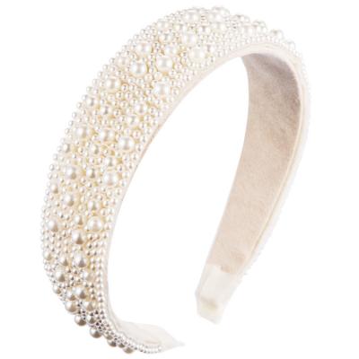 China Wholesale Trendy Rhinestone Diamond Rhinestone Beaded Bling Crystal Headband Fashion Hair Band Headband For Women for sale