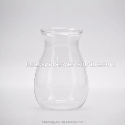 China Cheap Eco-friendy Small Glass Vase Shape , Clear Crystal Glass Vase for sale