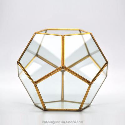 China Wholesale Geometric Eco-friendy Mini Greenhouse Metal Frame Ornaments Without Glass for sale