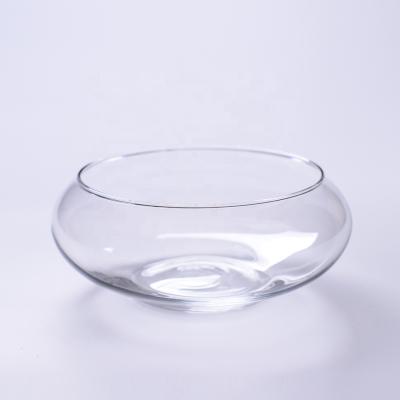 China Factory direct sale viable blown clear glass vase/round glass aquarium/water ornaments for sale