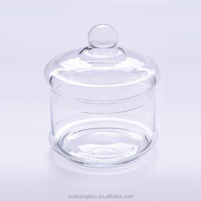 China Freshness Preservation Storage Glass Jar With Mushroom Lid, Airtight Canister Candy Sugar Candle Container for sale