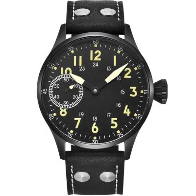 China Genuine Luminous Number And Hand Of DIVER Stainless Steel Watch Mechanical Automatic Case Watch Leather Strap for sale