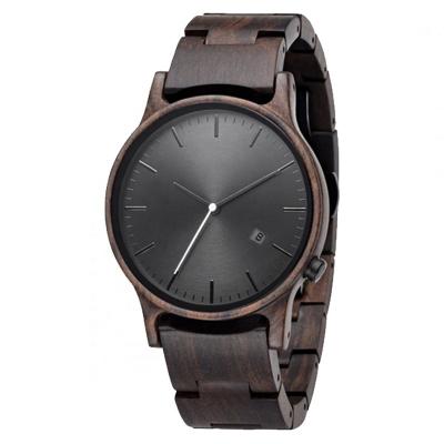 China Men Miyota Quartz Movement Black Wood Watch 2035 Customize Watch Create Logo Wood Watch 2021 for sale