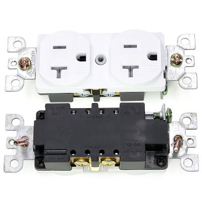 China Commercial Electric Tamper 5-20r Volt 5-20r Heavy Duty Duplex Outlet 20 Receptacle 20 Amp Wall Outlet for sale