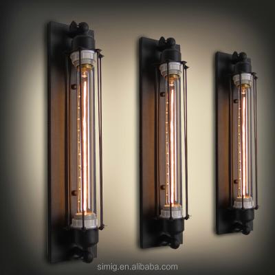 China Simig Industrial Industrial Style Lighting Decorative Black Color E27 Edison Bulb Wall Lighting Attic Vintage Wall Light Fixtures for sale