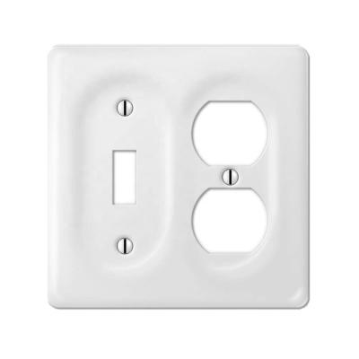 China 110V USA Ceramic Wall Outlet Porcelain Double Wall Light Classic Duplex Decorative Plate 2 Strip Wall Switch Cover for sale