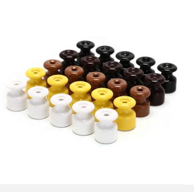 China DIY Insulator Wall Wiring Twisted Cable Wall Terminals Wire Fasteners Electrical Porcelain Insulator Ceramic Wire Holder for sale