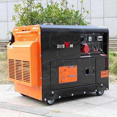 China Standby Backup 4-Stroke Air-Cooled 5Kw 6Kw 7Kw Silent Diesel Oil Generator With Euro V 20000set/Month for sale