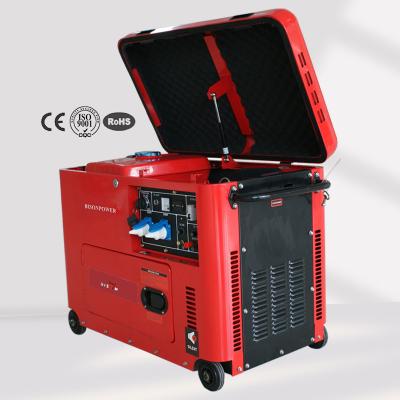 China Standby Backup Wholesale 4-Stroke 220V 5kva 6kva 7kva Single Cylinder Air Cooled Silent Diesel Engine Generator 20000set/Month for sale