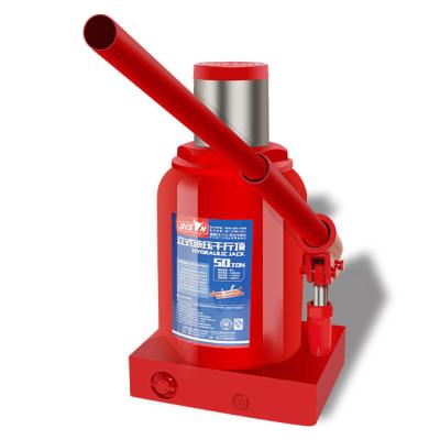 China Car Jack Bison China Company 1 Year Warranty Manual 50Ton Air Hydraulic Bottle Jack With Safety Valve for sale