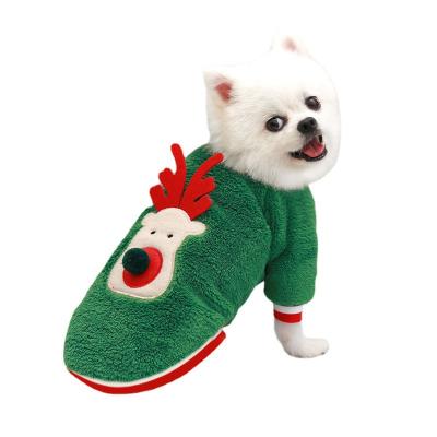 China Sustainable Christmas Pet Clothes Winter Dog Coats Pet Clothes Fashion Funny Design Pet Apparel for sale