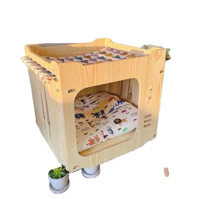 China Amazon Hot Selling Breathable Pet Cages Carriers Kennels Wooden Pet Kennel Large Pet House for sale