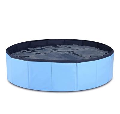 China Amazon Sustainable Hot Selling 60/80/120/160 cm Outdoor Foldable Pet Pool Swimming Pool for Kids Dog Pet Tub for sale